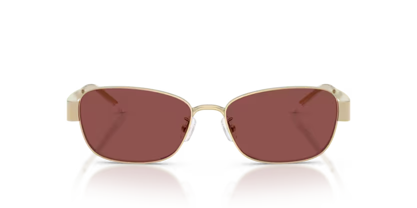 Tory Burch Miller 0TY6119 334675 Shiny Light Gold Luxury Rectangle Sunglasses