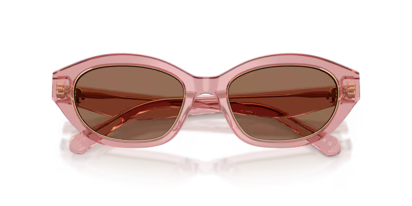 Tory Burch Kira 0TY7232U 202173 Polished Transparent Pink Luxury Irregular Sunglasses