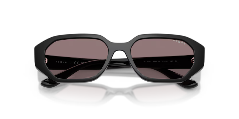 Vogue VJ2034 W44/7N Polished Black & Dark Purple Youth Fashion Sunglasses