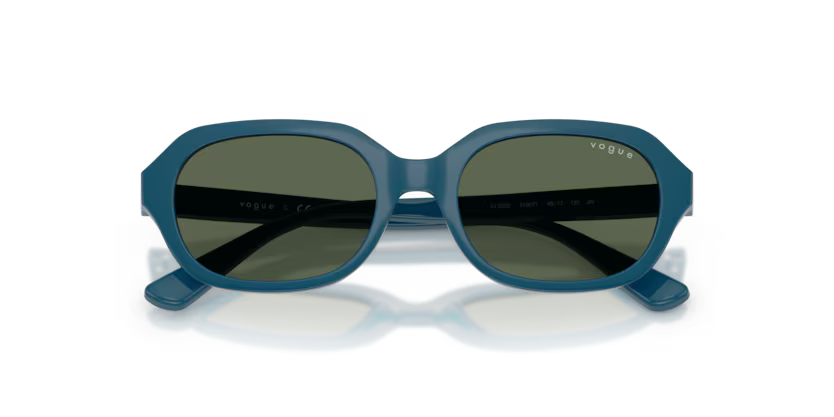 Vogue Eyewear Junior 0VJ2035 319071 Full Blue Nylon Irregular Kids Sunglasses – Dark Green Lenses