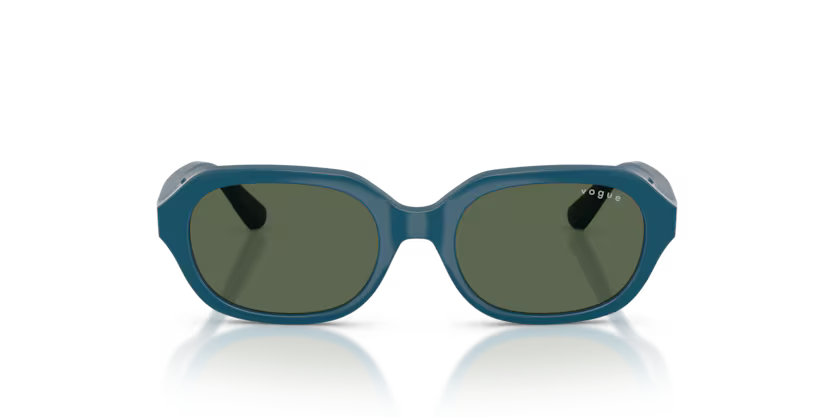 Vogue Eyewear Junior 0VJ2035 319071 Full Blue Nylon Irregular Kids Sunglasses – Dark Green Lenses