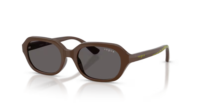 Vogue Eyewear 0VJ2035 327587 Full Brown Kids Irregular Sunglasses – Black Smoke Lenses