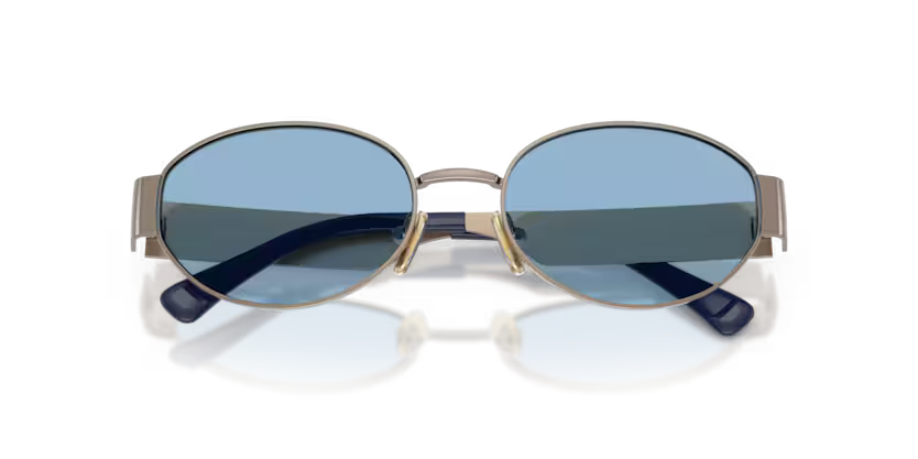 Vogue Eyewear 0VO4362S Color 513872 Light Brown Oval Blue Sun Lenses Sunglasses