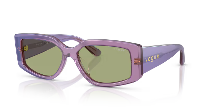 VOGUE 0VO5642SU323682 – Transparent Pearl Purple Rectangle Sunglasses