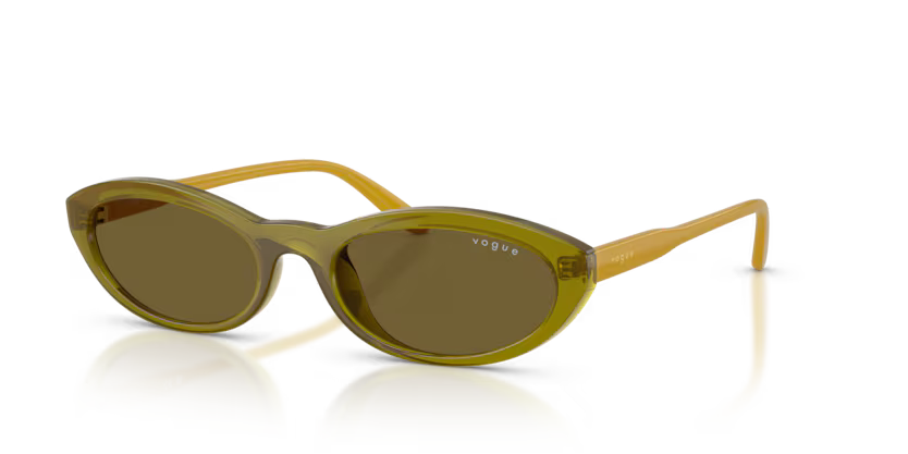 Vogue 0VO5697SU 328373 Transparent Olive Green Sunglasses