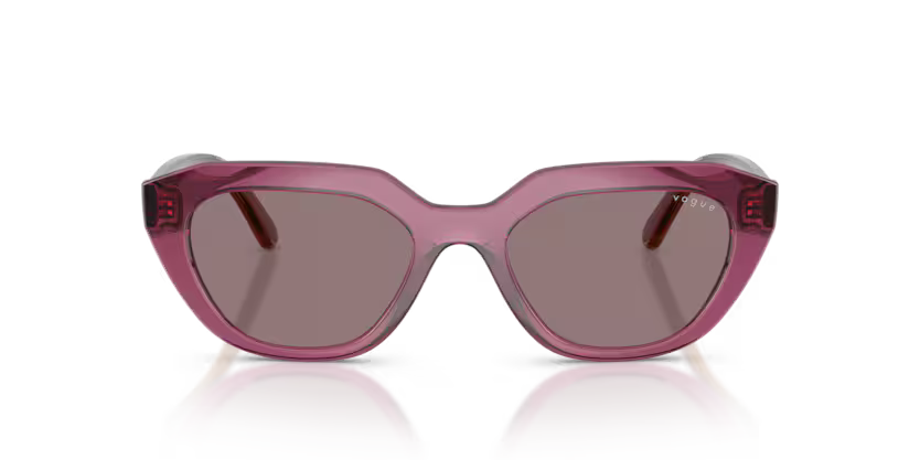 Vogue 0VO5711S 32277N Transparent Purple and Honey Luxury Irregular Sunglasses