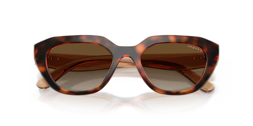 Vogue VO5711S W656T5 Dark Havana Irregular Polarized Sunglasses