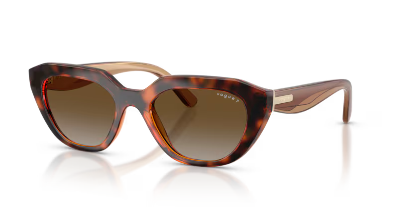 Vogue VO5711S W656T5 Dark Havana Irregular Polarized Sunglasses