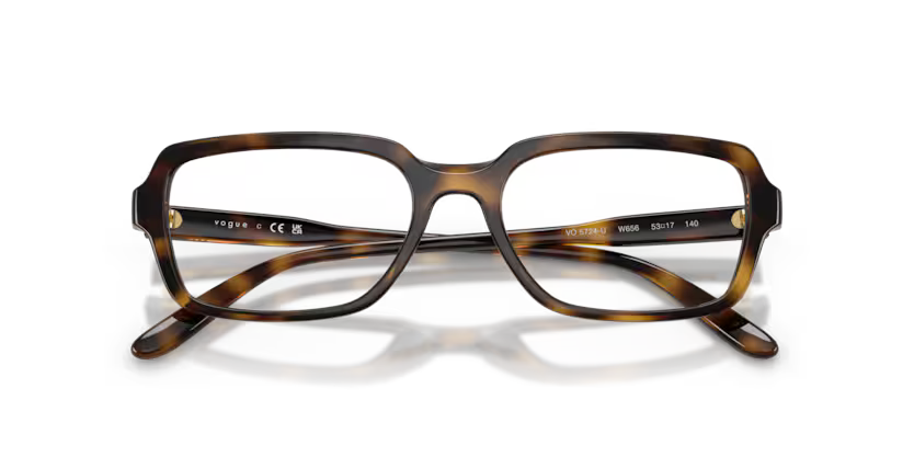 Vogue Eyewear 0VO5724U Color W656 Dark Havana Pillow Optical Frame