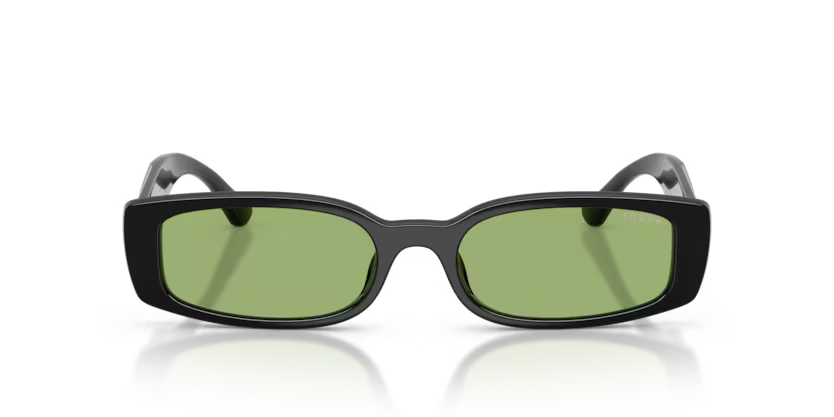 Vogue Eyewear 0VO5725SU Color W44/2 Black Rectangle Green Lenses Sunglasses