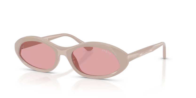 Vogue Eyewear 0VO5727SU Color 331184 Full Nude Oval Light Violet Lenses Sunglasses