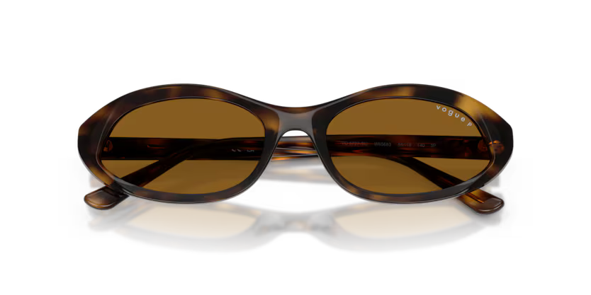 Vogue Eyewear 0VO5727SU Color W65683 Dark Havana Oval Dark Brown Polarized Sunglasses