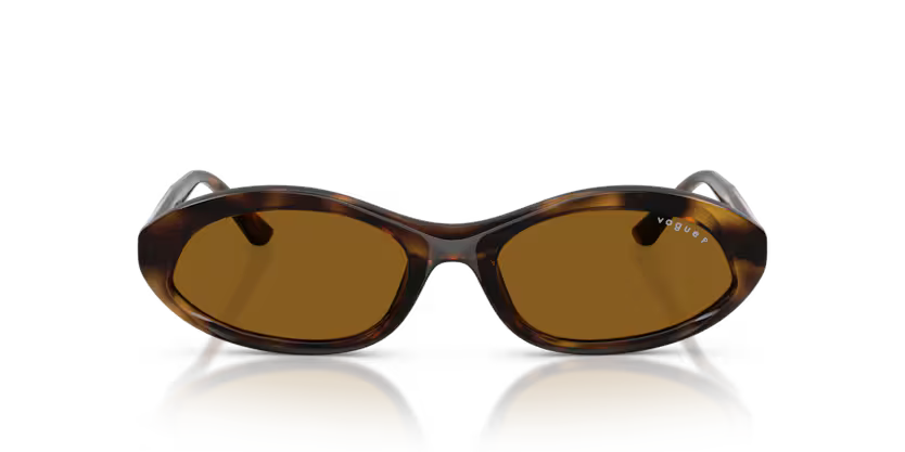 Vogue Eyewear 0VO5727SU Color W65683 Dark Havana Oval Dark Brown Polarized Sunglasses