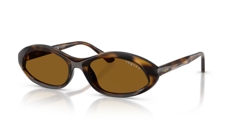 Vogue Eyewear 0VO5727SU Color W65683 Dark Havana Oval Dark Brown Polarized Sunglasses