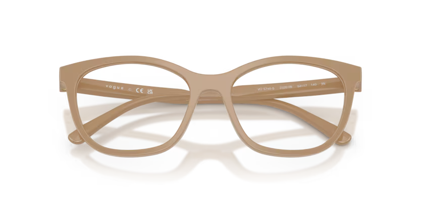 Vogue Eyewear 0VO5746S Color 33261W Full Taupe Butterfly Clear Lenses Sunglasses Frame