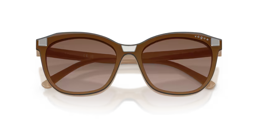 Vogue Eyewear 0VO5746S Color 33261W Full Taupe Butterfly Clear Lenses Sunglasses Frame