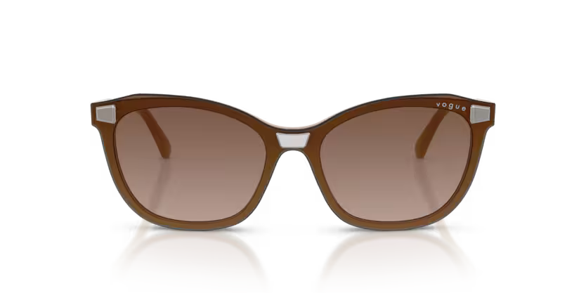 Vogue Eyewear 0VO5746S Color 33261W Full Taupe Butterfly Clear Lenses Sunglasses Frame