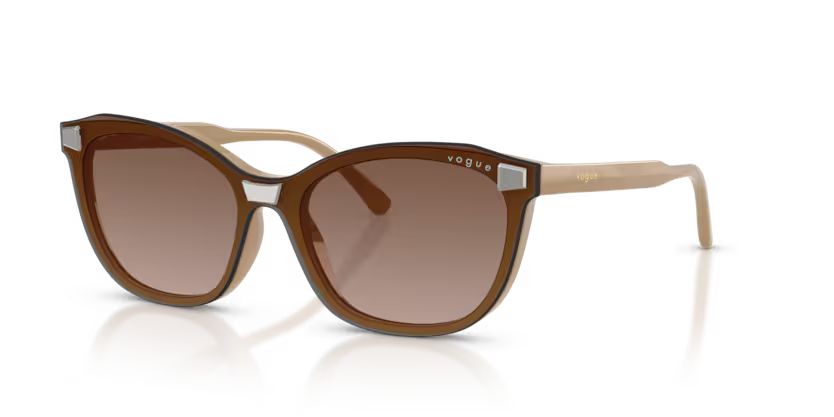 Vogue Eyewear 0VO5746S Color 33261W Full Taupe Butterfly Clear Lenses Sunglasses Frame