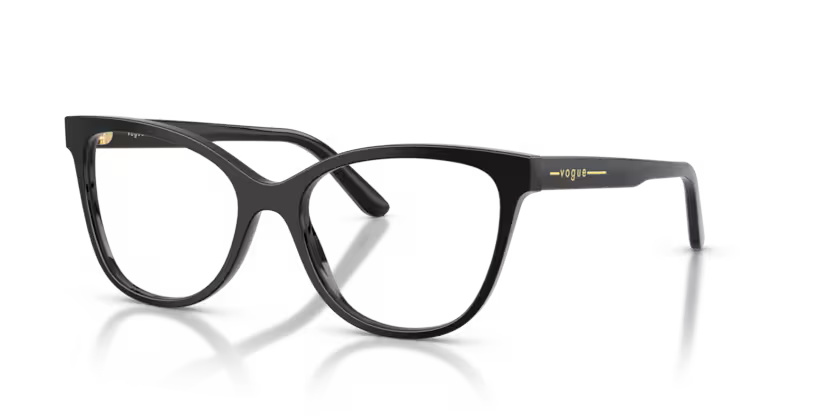 Vogue Eyewear 0VO5748 Color W44 Polished Black Acetate Frame with Clear Demo Lenses