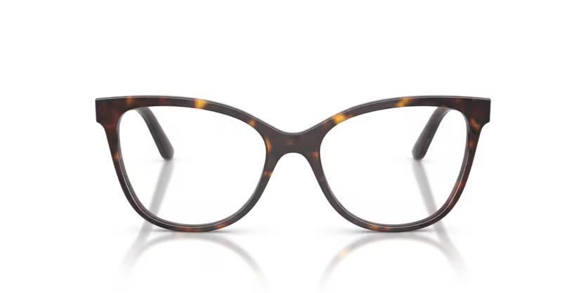 Vogue Eyewear 0VO5748 Color W656 Polished Dark Havana Acetate Frame with Clear Demo Lenses