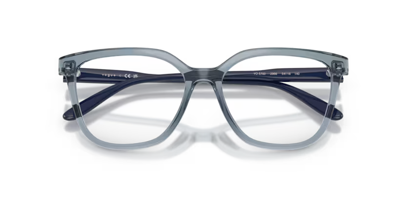 Vogue Eyewear 0VO5750 Color 2966 Transparent Light Blue Square Optical Frame