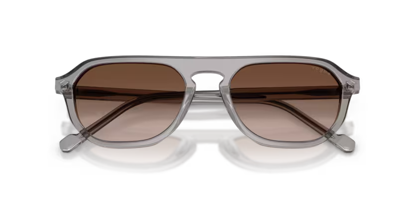 Vogue Eyewear 0VO5752S Color 282013 Transparent Grey Pillow Gradient Brown Lenses Sunglasses
