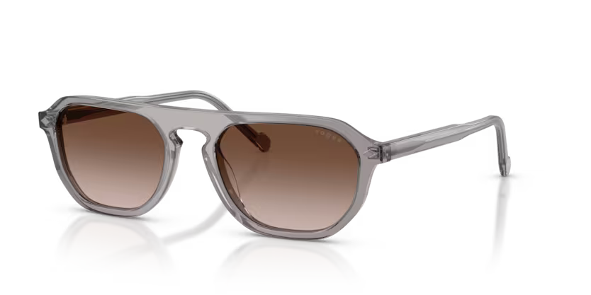 Vogue Eyewear 0VO5752S Color 282013 Transparent Grey Pillow Gradient Brown Lenses Sunglasses