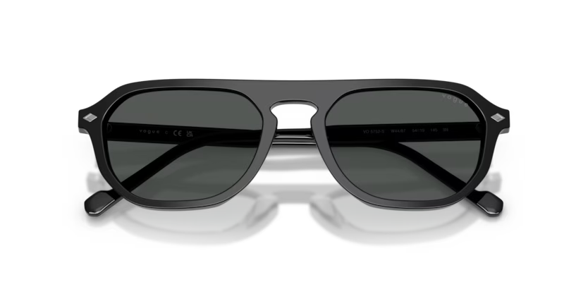 Vogue Eyewear 0VO5752S Color W44/87 Black Pillow Dark Grey Lenses Sunglasses
