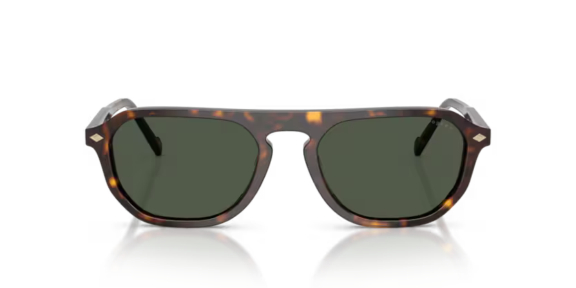 Vogue Eyewear 0VO5752S Color W6569A Dark Havana Pillow Dark Green Polarized Sunglasses