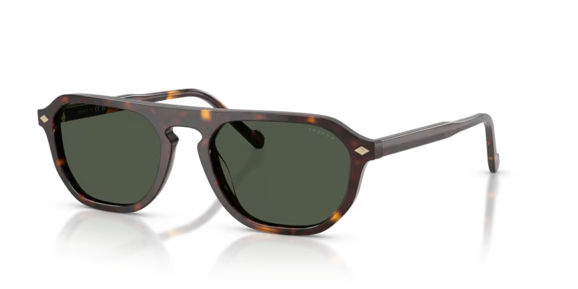Vogue Eyewear 0VO5752S Color W6569A Dark Havana Pillow Dark Green Polarized Sunglasses