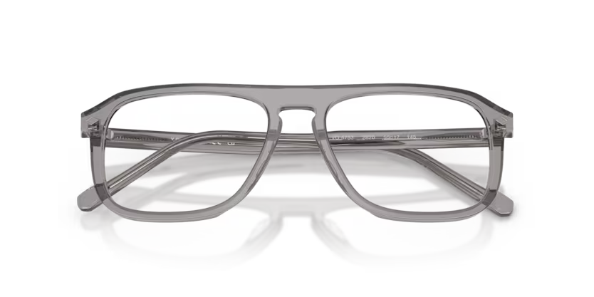 Vogue Eyewear 0VO5753 Color 2820 Polished Transparent Grey Acetate Frame with Clear Demo Lenses