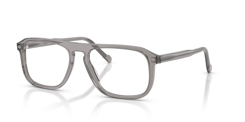 Vogue Eyewear 0VO5753 Color 2820 Polished Transparent Grey Acetate Frame with Clear Demo Lenses