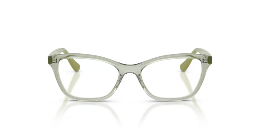 Vogue Eyewear 0VY2051 Color 3022 Polished Transparent Green Nylon Frame with Clear Demo Lenses