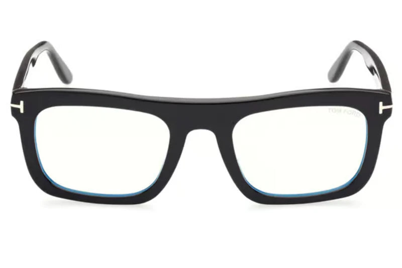 Tom Ford TF5757-B 001 Shiny Black Full Shell Acetate Square Optical Eyeglasses Frame
