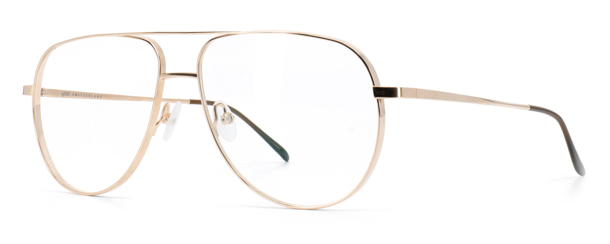 Götti Switzerland DRIVER SLS-G Round Aviator Double Bridge Ultra-Lightweight Japanese Titanium Optical Eyeglasses Frame