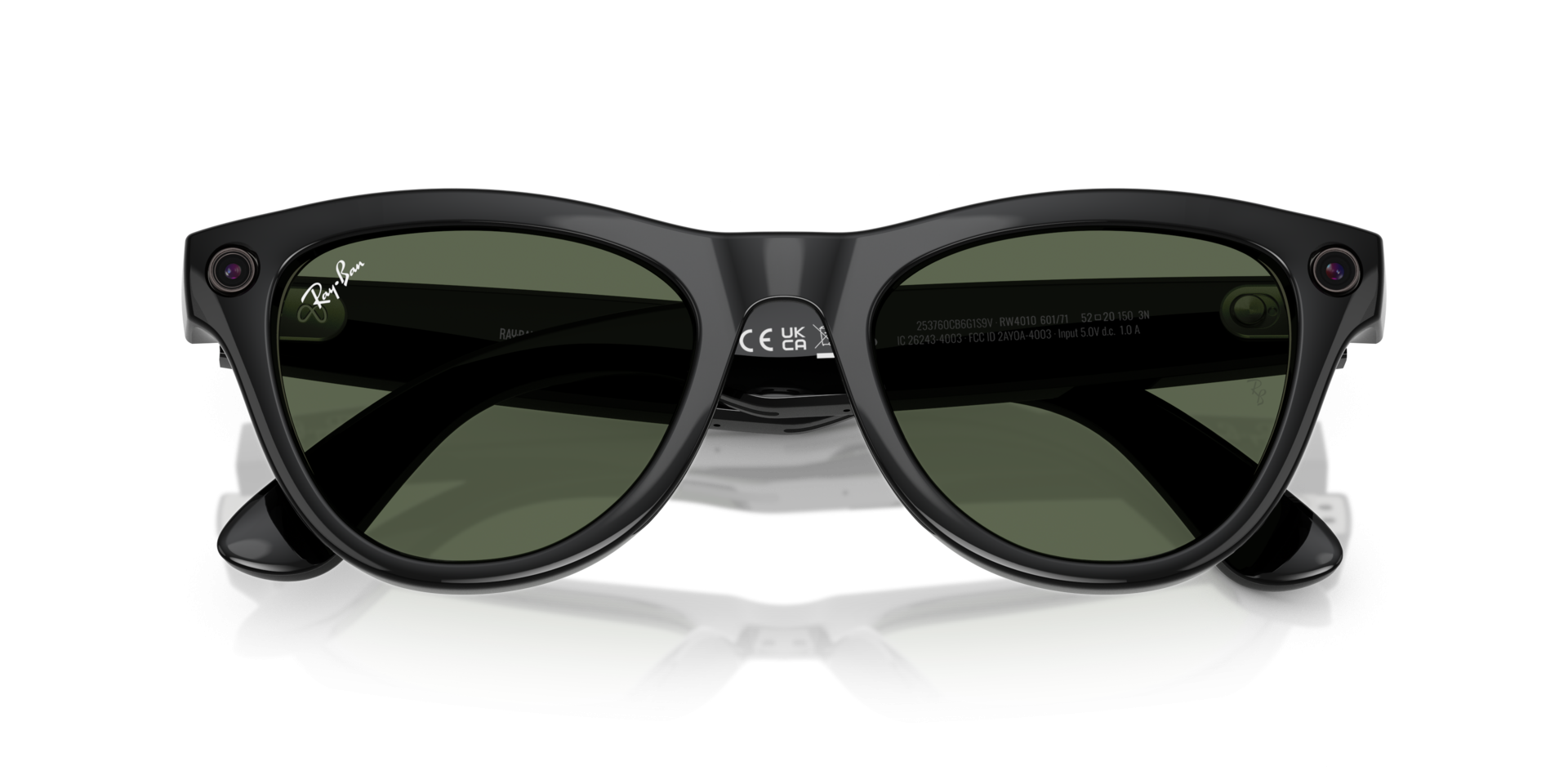 Ray-Ban Meta Skyler 52-M – Shiny Black (G-15 Green Solid Color Lens)