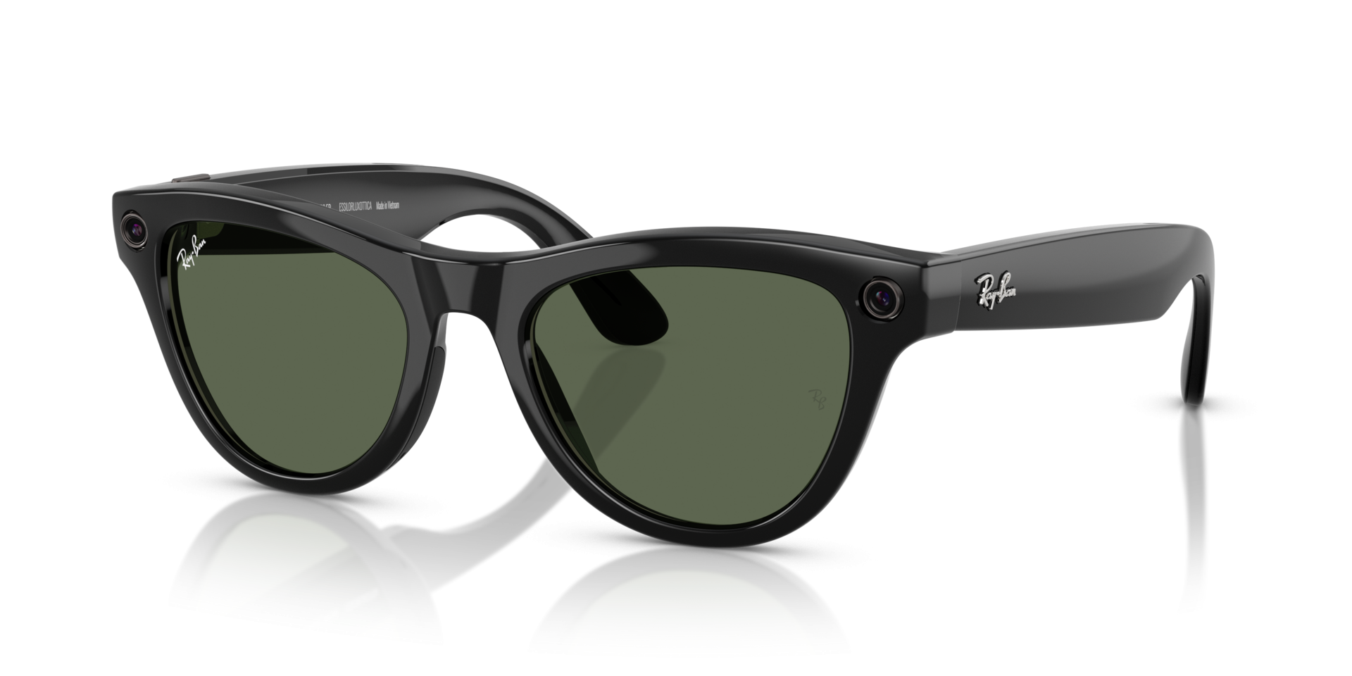 Ray-Ban Meta Skyler 52-M – Shiny Black (G-15 Green Solid Color Lens)