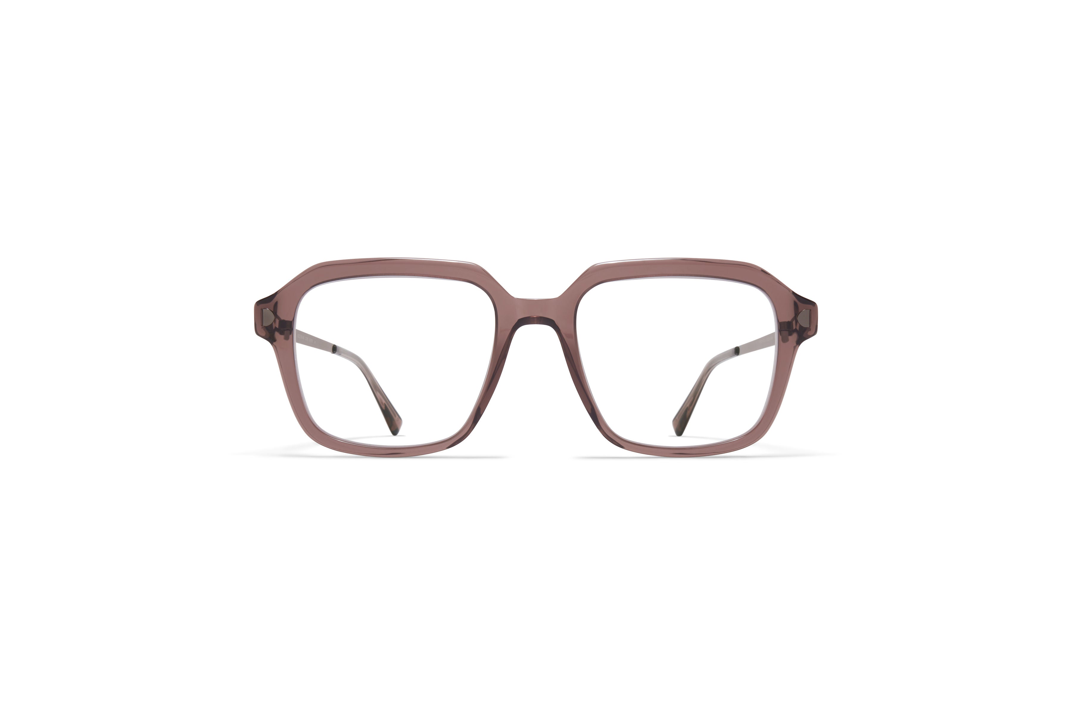 Mykita Mabel 375 Maroon Shiny Graphite Circular Stainless Steel Optical Eyeglasses Frame