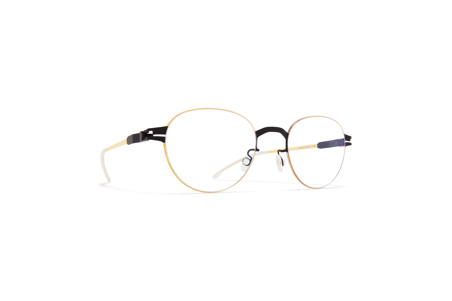MYKITA SELBY 639 Black and Glossy Gold Square Optical Frame