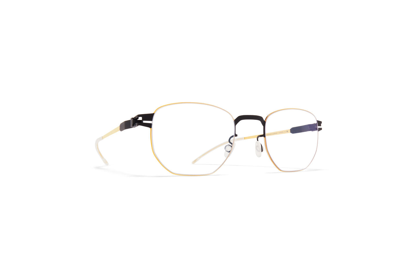 MYKITA ROSCOE 639 Black and Glossy Gold Square Optical Frame