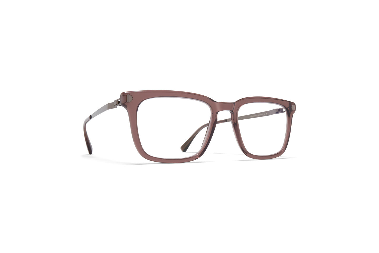 Mykita Maral 375 Maroon Shiny Graphite Circular Stainless Steel Optical Eyeglasses Frame