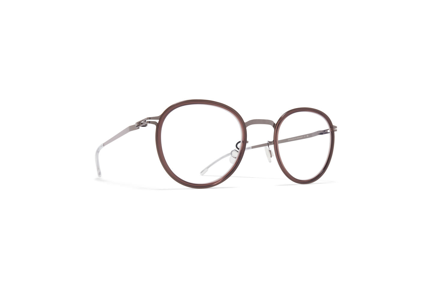 Mykita Kiana 271 Shiny Graphite Maroon Acetate Rings Stainless Steel Optical Eyeglasses Frame