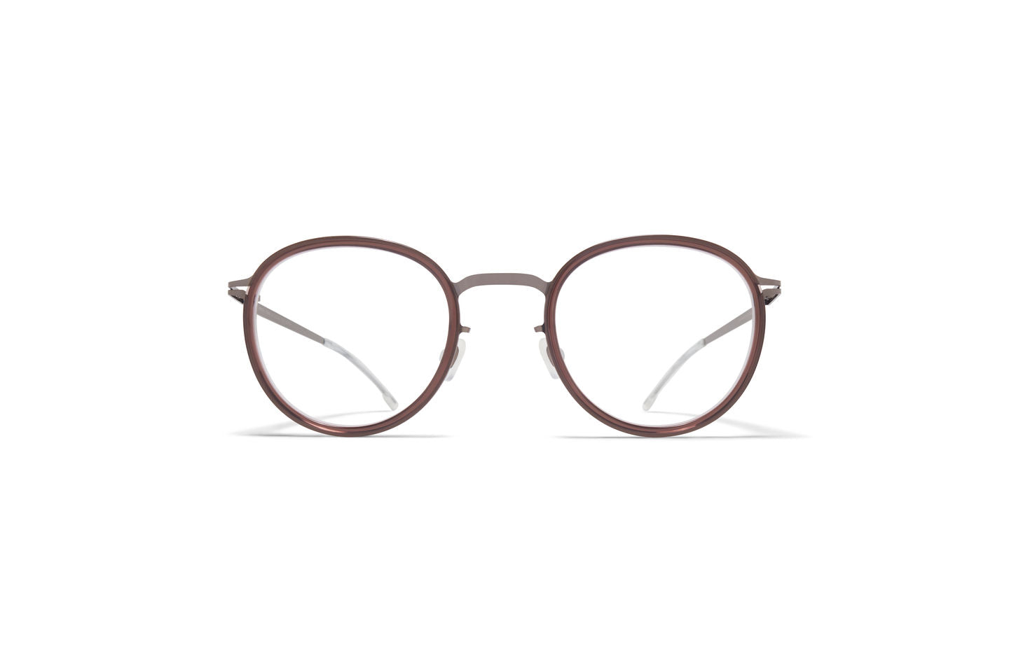 Mykita Kiana 271 Shiny Graphite Maroon Acetate Rings Stainless Steel Optical Eyeglasses Frame