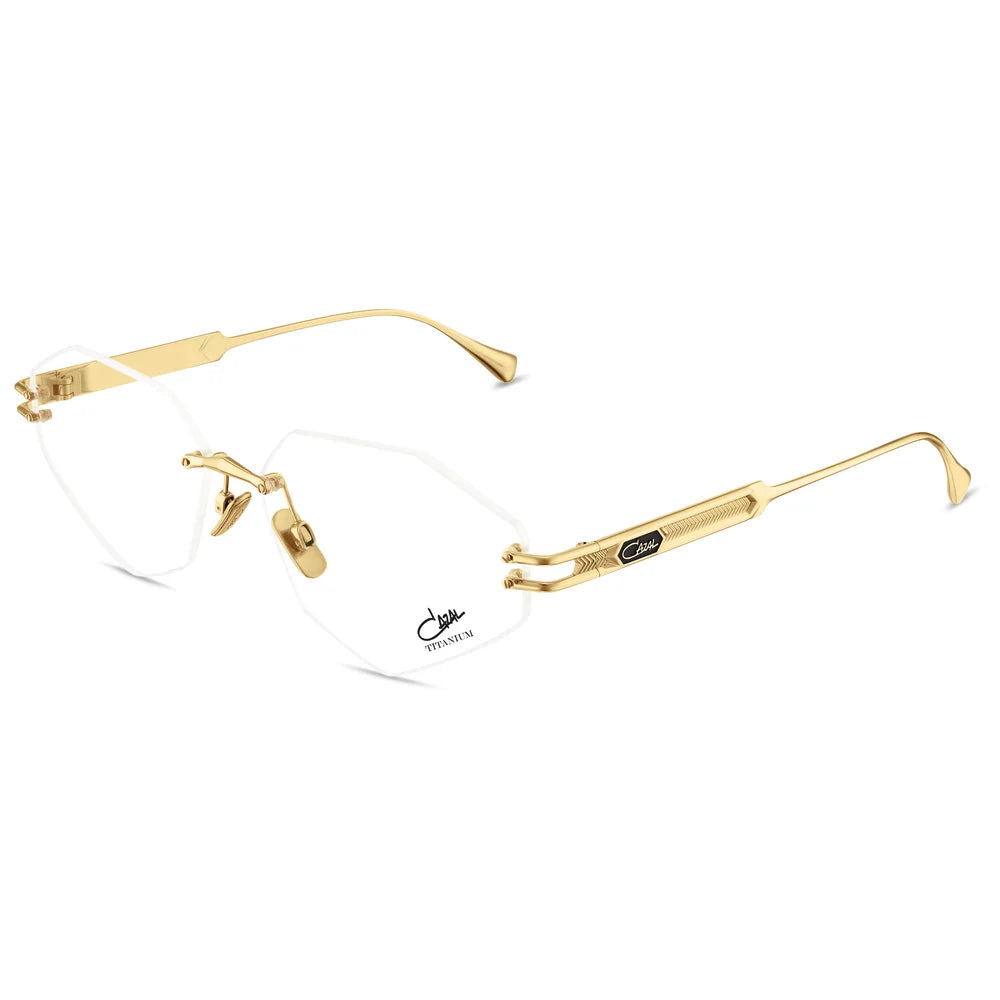 CAZAL 5017 Color 001 Gold Titanium Geometric Eyeglasses Frame
