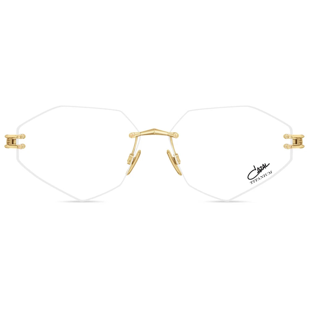 CAZAL 5017 Color 001 Gold Titanium Geometric Eyeglasses Frame