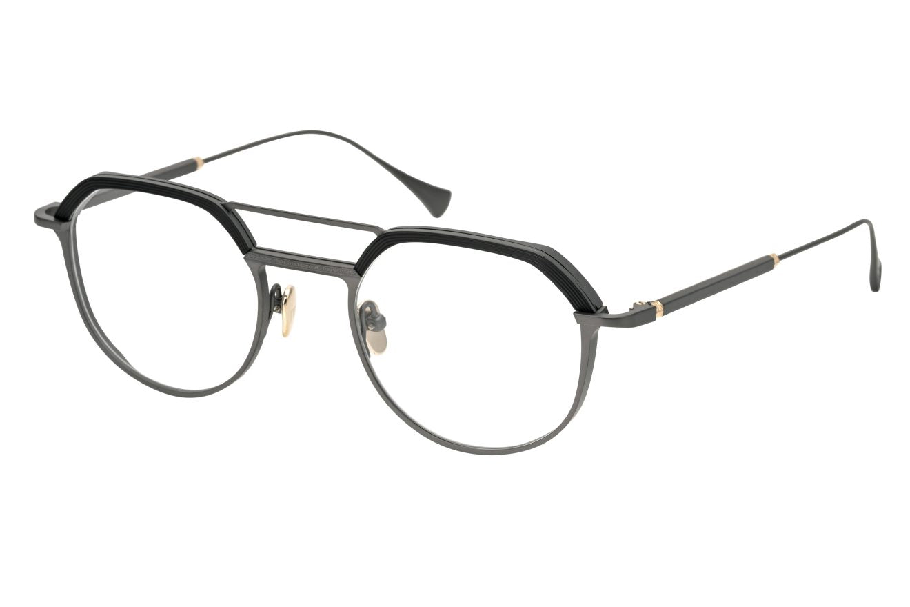 Masunaga Pallas #19BK Black Titanium Square Optical Frame