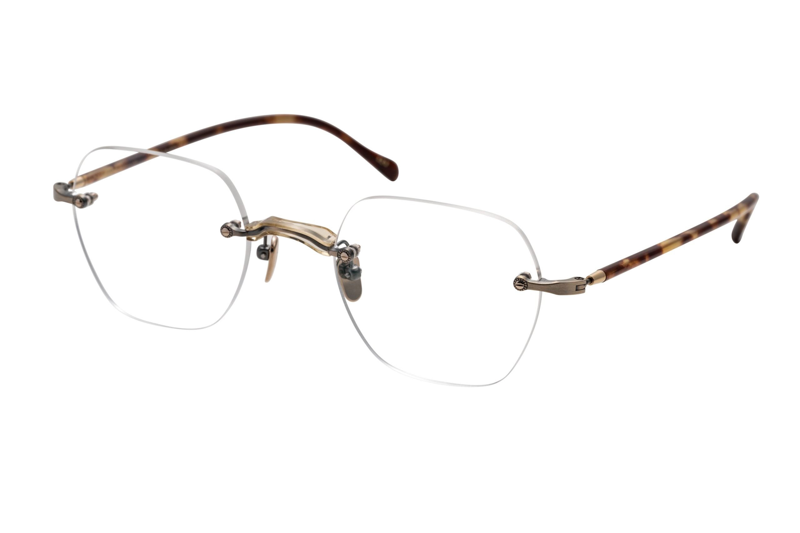 MASUNAGA EYEWEAR GMS-122T 23 DEMI/AT-GOLD – Demi/Antique Gold