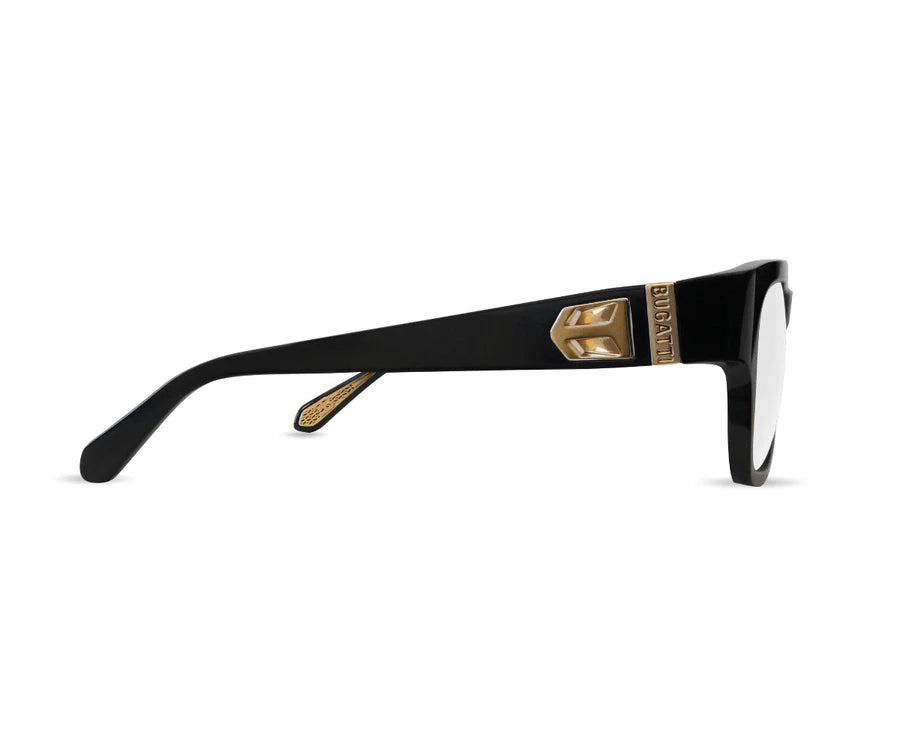 Bugatti Model 29 BK Black White Gold Handcrafted Japanese Acetate Grade 5 Titanium ZEISS Sunglasses