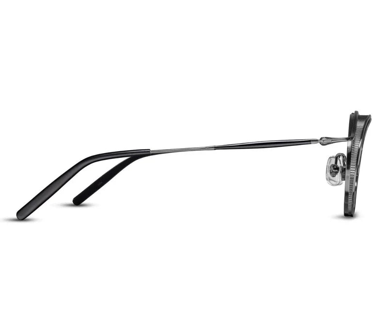 Matsuda 2903H RTM/43 – Ruthenium Round Sunglasses with Pink Gradient Lenses
