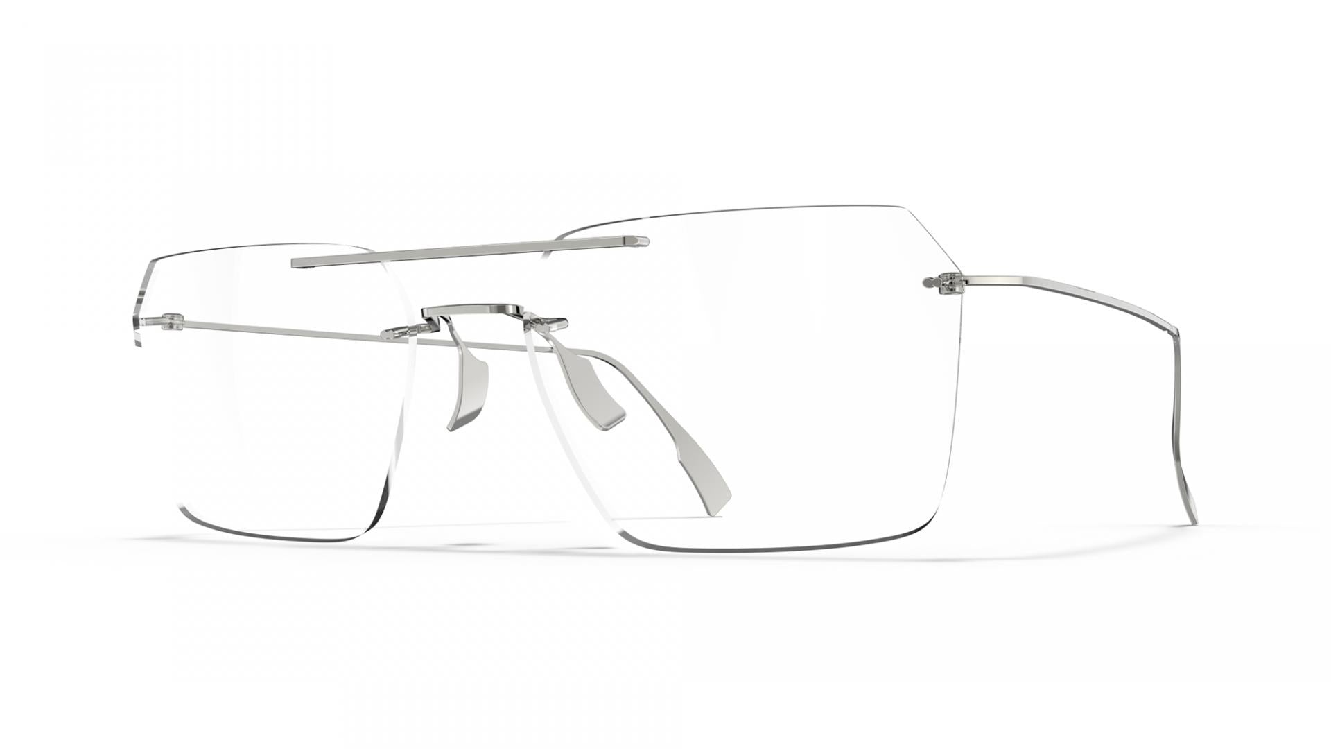 Blackfin BF1109 Infinity B5-P3 C1788 Shiny Silver Rimless